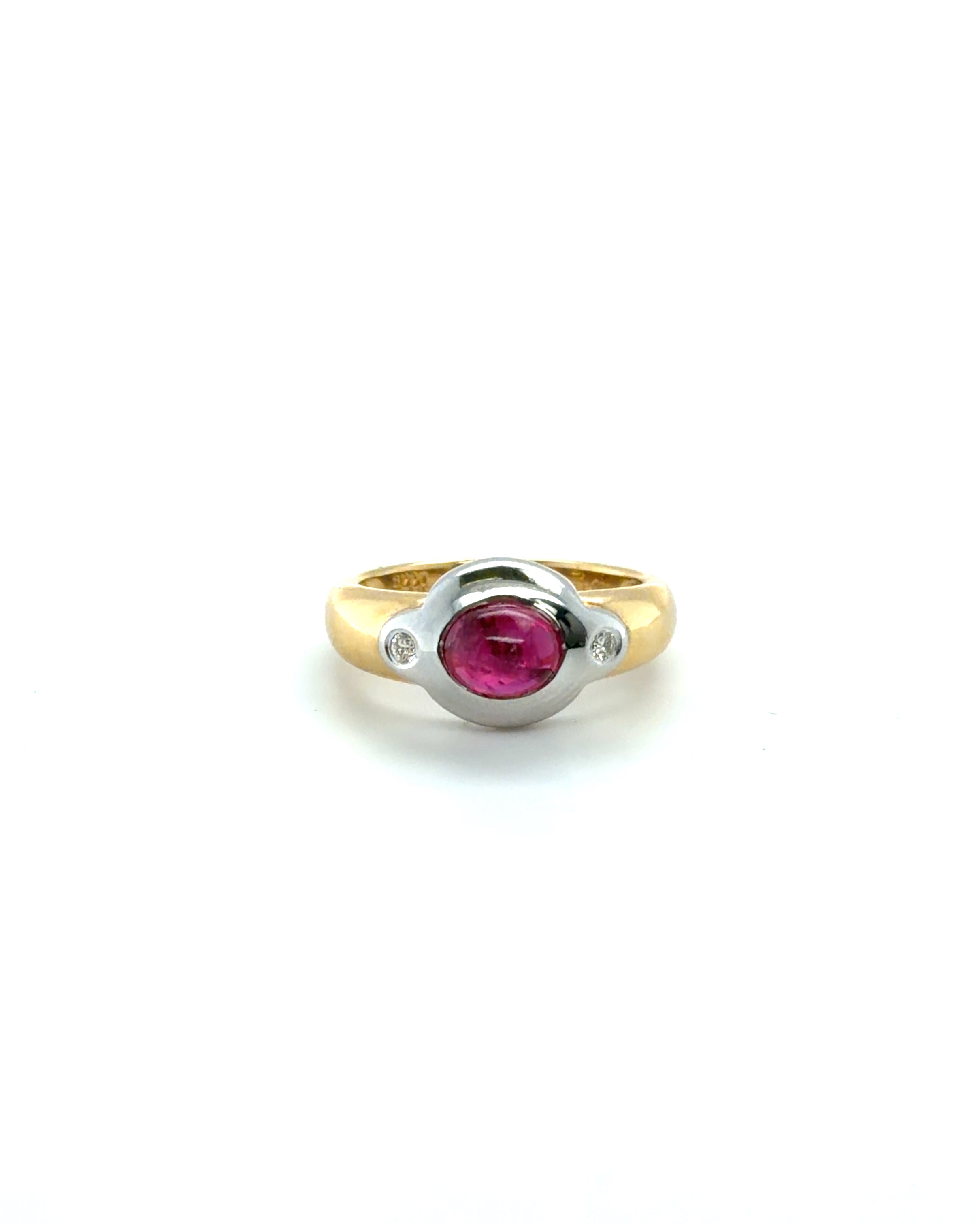 18ct Yellow Gold Diamond & Ruby Dress Ring – AMPM Luxury Goods