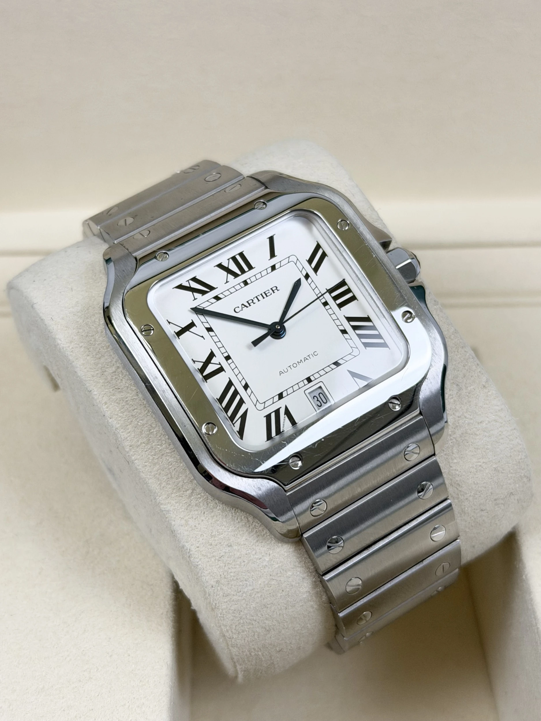 2023 CARTIER SANTOS LARGE MODEL STAINLESS STEEL WSSA0018