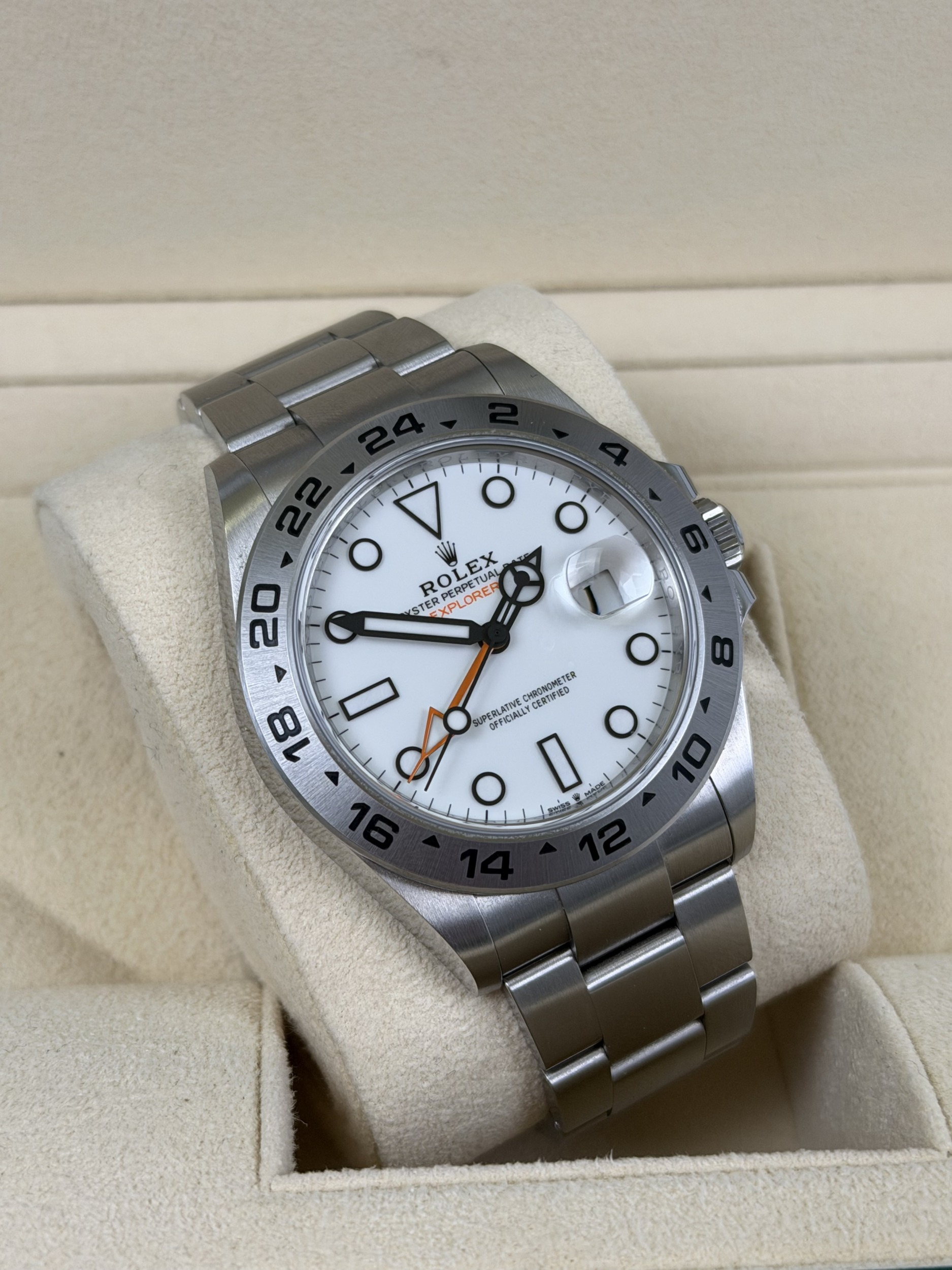 2025 ROLEX EXPLORER II 42MM STAINLESS STEEL 226570 WHITE DIAL